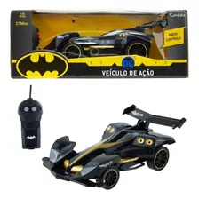 Carro De Controle Remoto Batman Veículo De Ação Candide Batmovel Cor Preto