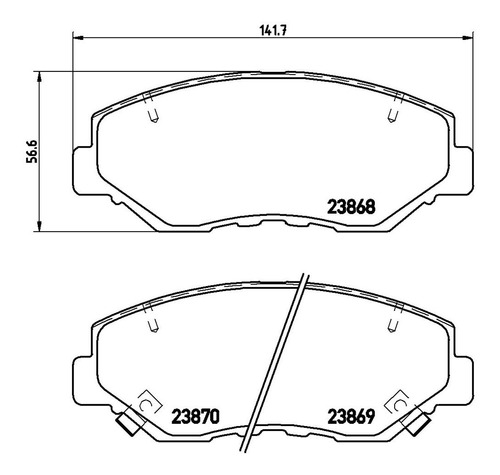 Balatas Delanteras/ Honda Cr-v Ex-l 2005 - 2006 Semimetlica Foto 2