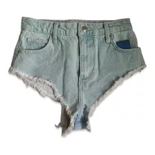 Shorts Corto Bershka Dama Mezclilla Talla 02 Mex 24 Nuevo