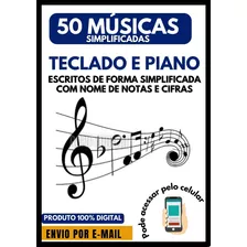 50 Partituras Para Iniciante - Teclado Fácil De Tocar