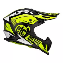 Capacete Motocross Trilha Fast Etceter Tamanho 56 58 60 62 Cor Amarelo