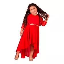 Vestido De Niña Asimétrico Para Matrimonio Fiestas N001