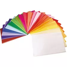 300 Papel Folha De Seda 50x70 Cores Variadas