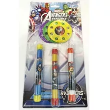 Combo Sumergible Avengers 3 Sticks + 3 Discos Vulcanita