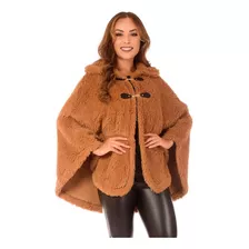 Capa Feminina Pelerine Pelos Teddy Poncho Gaúcho Moda 