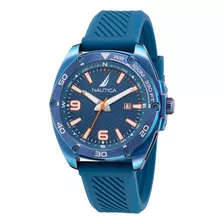 Reloj Nautica Tin Can Bay Modelo: Naptcf201 Color De La Correa Azul Color Del Fondo Azul