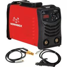 Soldadora Inverter 200amp Herrabox 5600w - Para Electrodos 1.6 / 2.0 / 2.5 / 3,2mm - Con Display Digital Y Pinzas