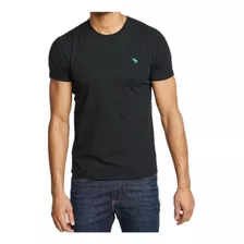 Camiseta Abercrombie Clássica Preta Bordado Verde Tamanho Pp