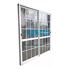 Puerta Ventana Balcon Aluminio 200x200 Vidrio Repartido 4mm