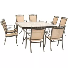 Fontana - Juego De Comedor De 9 Piezas, Muebles De Exterior,