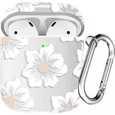 Funda AirPods Diseño De Flores Llavero Funda Clara Air...