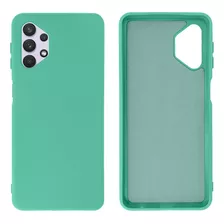 Capa Capinha Para Galaxy A32 5g Silicone Interior Aveludado Cor Verde Agua