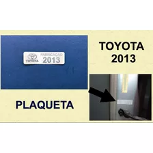 Plaqueta Identificacao Toyota 2013 Sw4 Etios Filder Com Fret
