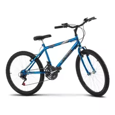 Bicicleta Aro 24 Masculina Reforçada Cromada Ultra Bikes Cor Azul