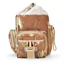 Bolsa De Ombro Transversal Tática Triangular Safo Militar Cor Multicam Brown