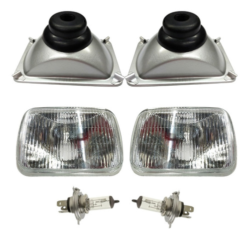 Faros Dakota 89 90 Vidrio Nuevos Con Focos Halogeno El Par Foto 2