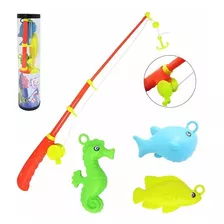 Kit Pescaria Infantil 4 Pecas No Tubo Pica Pau