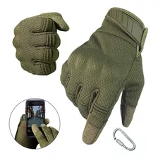 Guantes Tácticos Motociclista Pantalla Táctil + Mosquetón