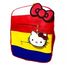 Mochila Escolar Y De Viaje Hello Kitty Multicolor Alta Gama