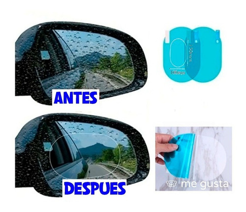 Sticker Antilluvia Impermeable Espejo Retrovisor Carro Moto Foto 4