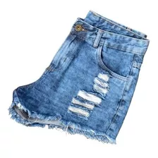 Short Jeans Feminino Cintura Alta Hot Pants Barato