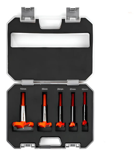 Set 5 Mechas Forstner Fresa 15 20 26 35 Y 50mm Hamilton Mf5s