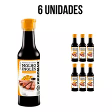 Kit 6 Unidades Molho Inglês Kikkoman 150ml Frasco + Entrega