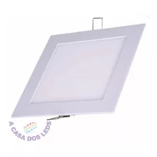 7 Plafons 25w Led Embutir Quadrado 30x30 Cms Branco Frio 110v/220v (bivolt)