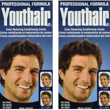 Youthair For Men Hair Color & Conditioner Creme 2 Pack/236ml