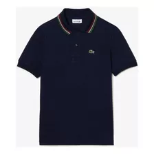 Polo Lacoste Infantil Em Petit Piqué De Algodão Com Gola