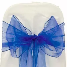 Mds Paquete De 50 Organza Silla Faja Arco Fajas Para Bodas Y