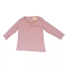 Blusa Elástica Mujer -manga Larga-cuello Arrugado - Medium -