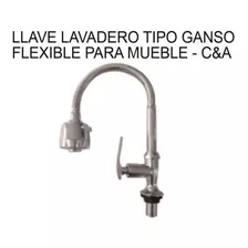 Llave Lavadero Pico Ganso Mueble Flexible Mod. Z 126222 C&a