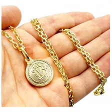 Corrente Cadeado Pingente Bitcoin Banhado Ouro 18k - 3mm1