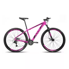 Bike Xks Alumínio Aro 29 Freio A Disco 21v Kit Shimano Tamanho Do Quadro 17 Cor Rosa/preto