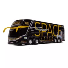 Miniatura Ônibus Nordeste Space Nova Frota 2020 4 Eixos 30cm