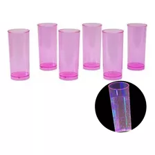 Vaso Trago Largo X 20 Fluo Pastel Cristal Fluo Descartable Color Cristal Fluo Fucsia