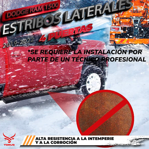 Estribos Dodge Ram 1500 Doble Cabina 19 2020 2021 2022 Torus Foto 3