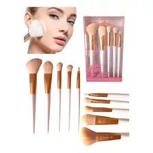 Set X 5 Brochas Maquillaje Blancos Paris Night En Blister