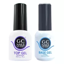 Base Y Top Coat Gc Nails Para Uñas 15 Ml C/u + Regalo