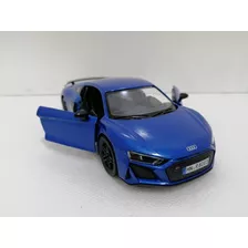 Audi R8 Coupe/escala 1:36/kinsmart/12.5cms Largo/, Azul