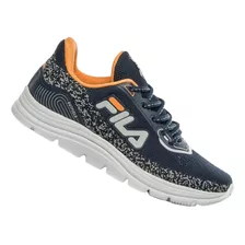 Tênis Infantil Fila Outfield Navy Silver Tangerine