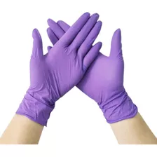 Guantes De Nitrilo Morado Caja X 100 Uds