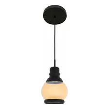 Lustre Pendente Genova 150 Ambar/preto 1xe27 G- Light 110v/220v (bivolt)