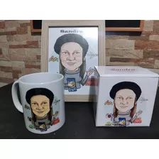 Promo Caricatura Taza Y Portarretrato