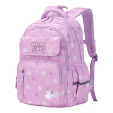 Mochila Escolar Infantil Impermeable Ligera Grande Transpirable Kawaii Con Multi-bolsillo Conejito Para Niña Primaria Y Laptop