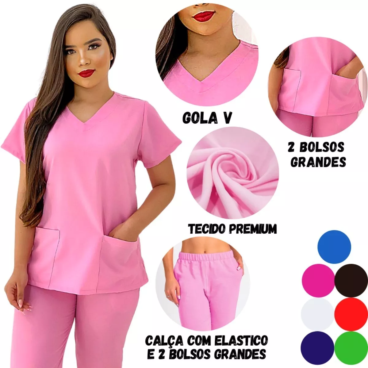 Conjunto Pijama Cirúrgico Hospitalar Feminino - Slim