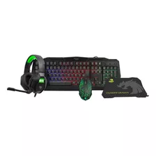 Kit Gamer Select Gaming 4 En 1 Sg-k1 Teclado Mouse Audífonos Color Del Teclado Negro
