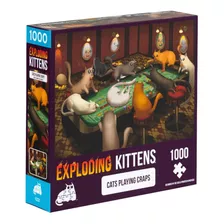 Puzzle Exploding Kittens 1000 Piezas: Cats Playing Craps