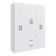 Guarda-roupas 6 Portas 2 Gavetas Multimóveis Cr35111 Cor Branco